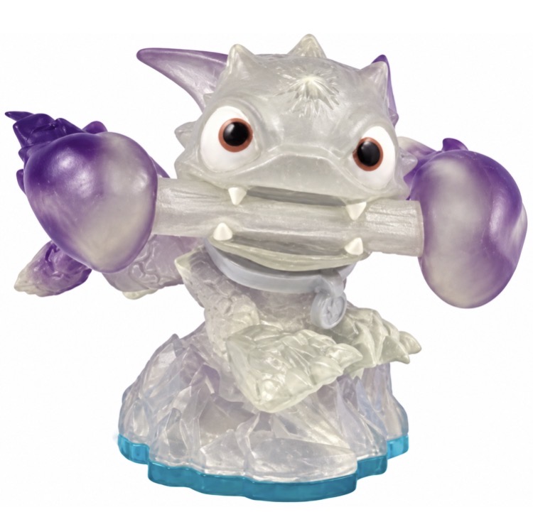 Clear Crystal Lila Fire Bone Hot Dog
